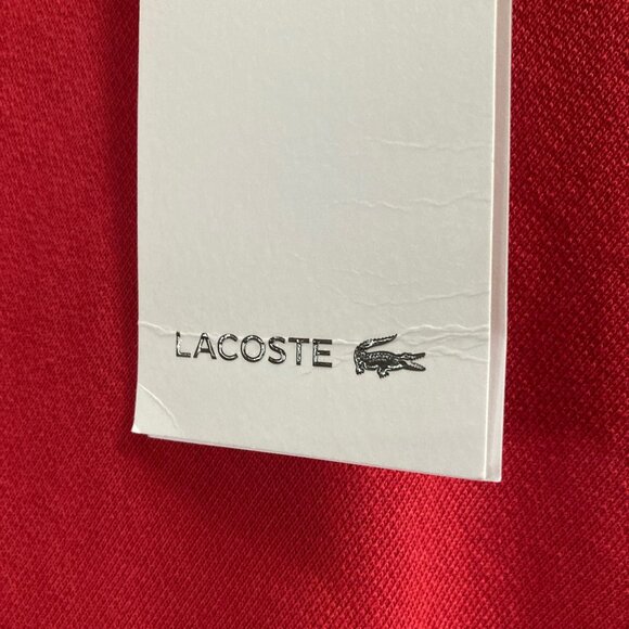 Lacoste Alligator Long Sleeve Red T-Shirt Dress - Size 42 EU/10 USA - New w/Tags - Picture 13 of 13